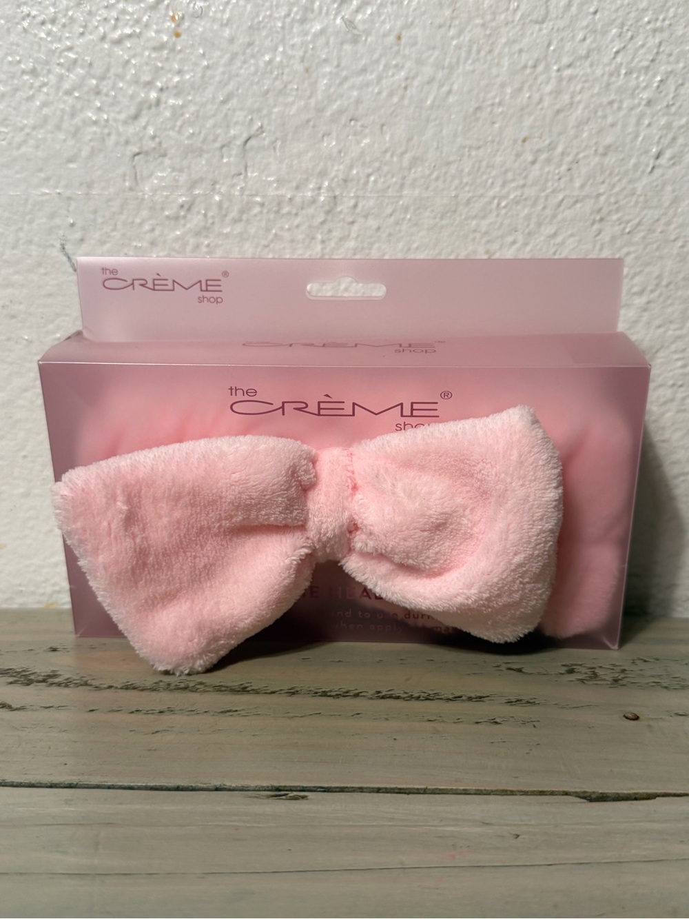The Crème Shop Plush Pink Bow Headband